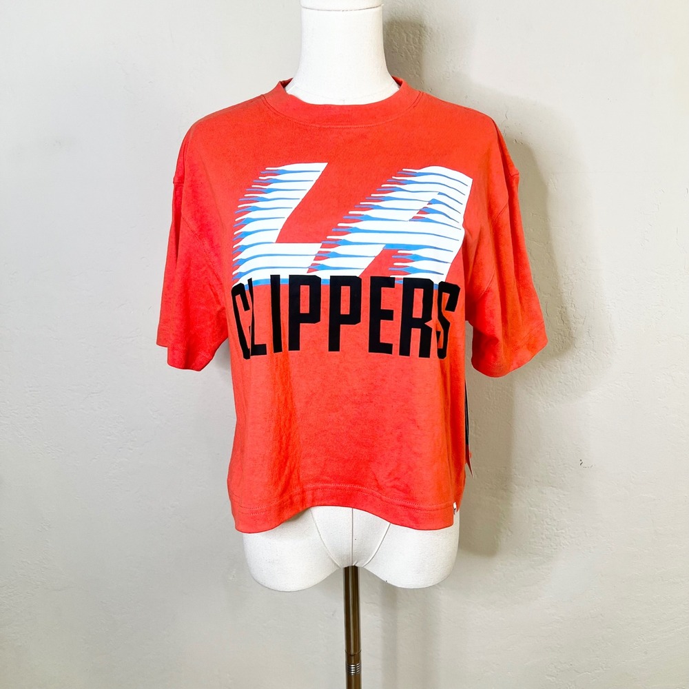 LA Clippers 47 Brand T-Shirt NBA City Edition Womens Size Medium Orange New